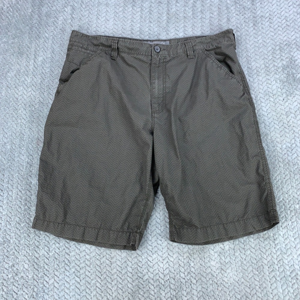 Old Navy Surplus Company Shorts Mens 38 Chevron Print Shorts Green Reg Issue A